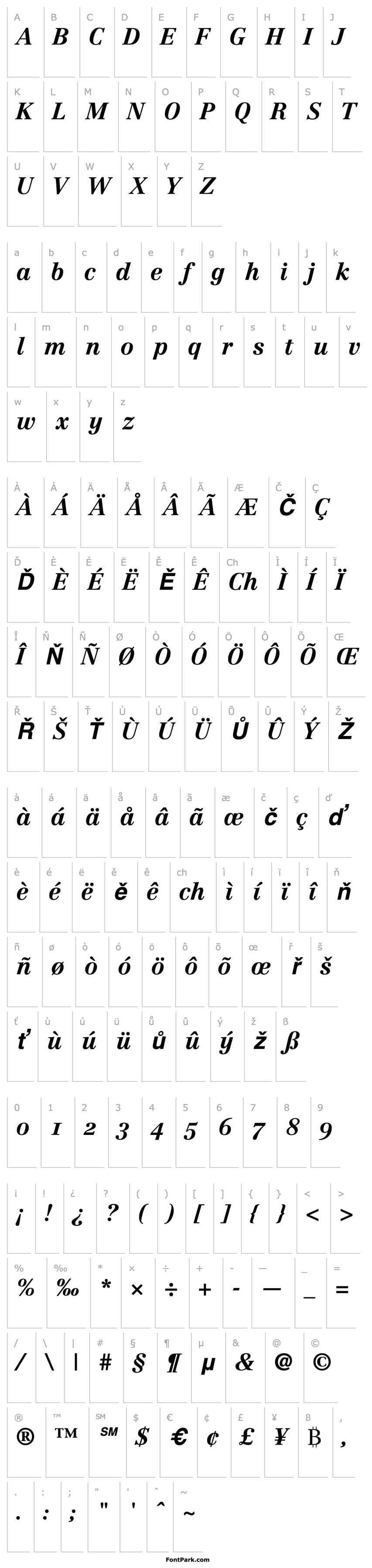 Overview Linotype Centennial 76 Bold Italic Oldstyle Figures