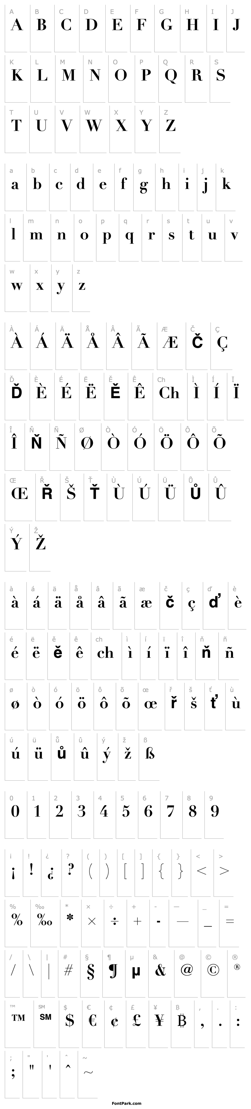 Overview Linotype Didot LT Bold