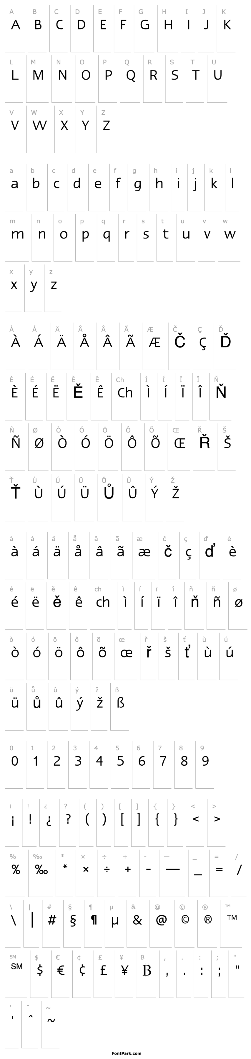 Overview Linotype Ergo Regular