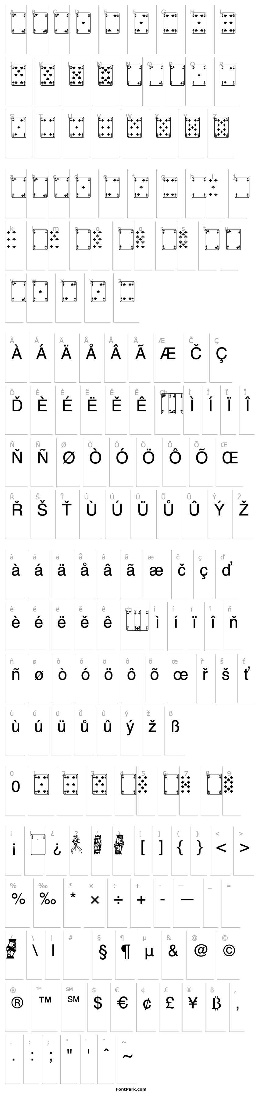 Overview Linotype Game Pi French Cards