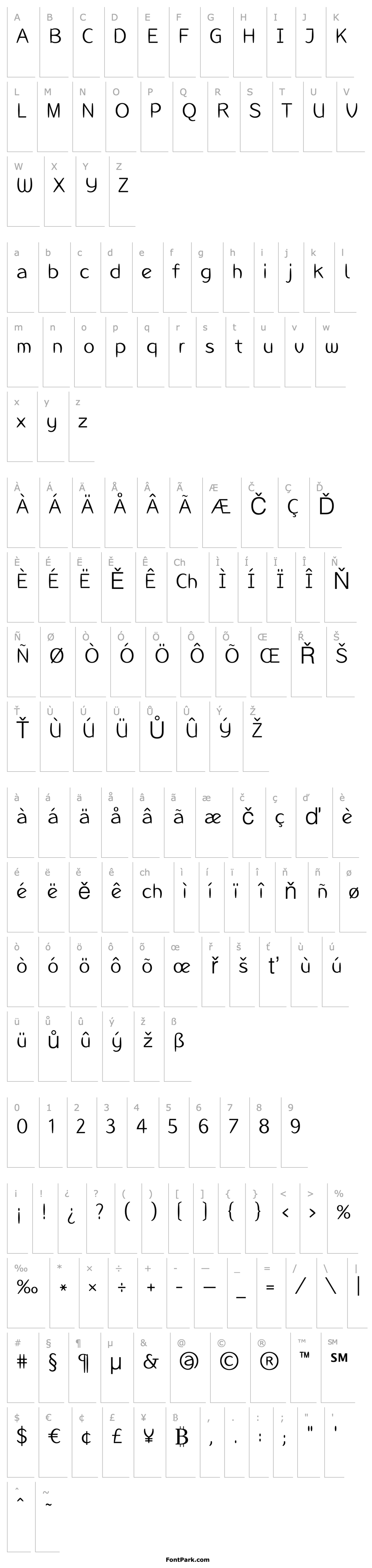 Overview Linotype Inagur Light