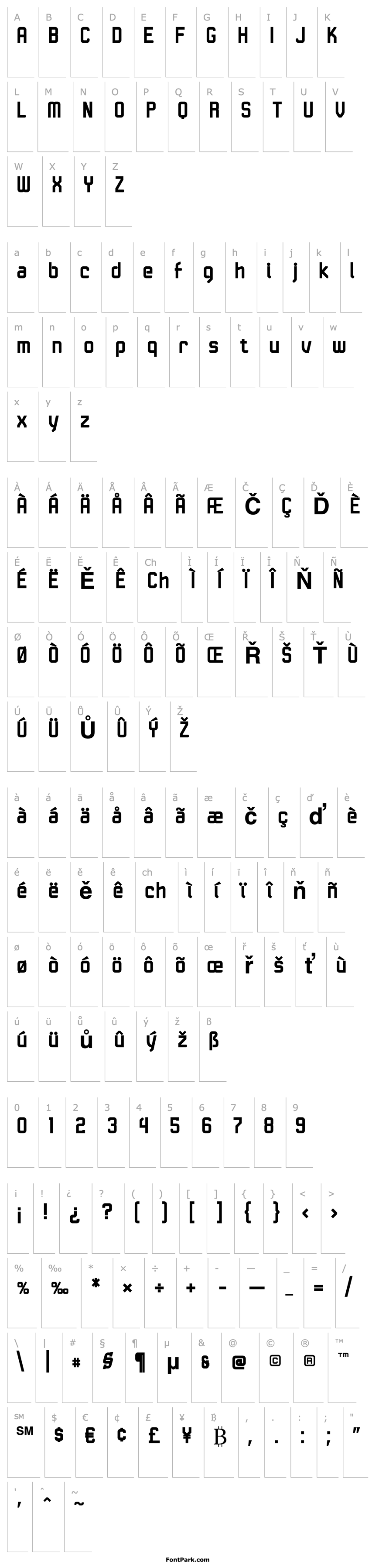 Overview Linotype Kaliber Bold