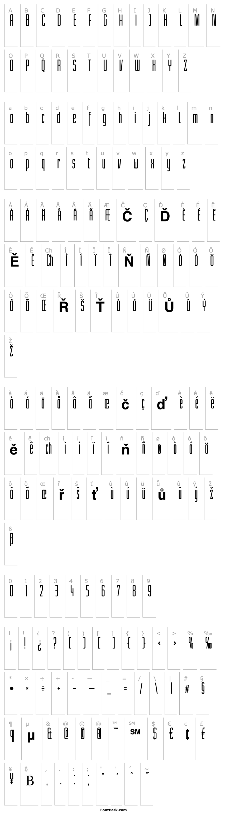 Přehled Linotype Lichtwerk Bold