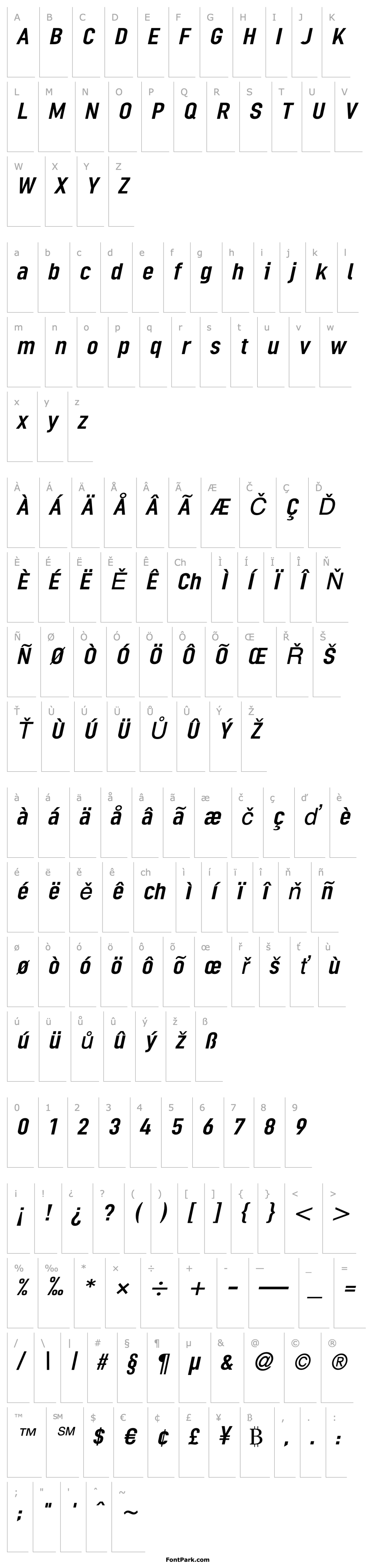 Overview Linotype Ordinar Italic