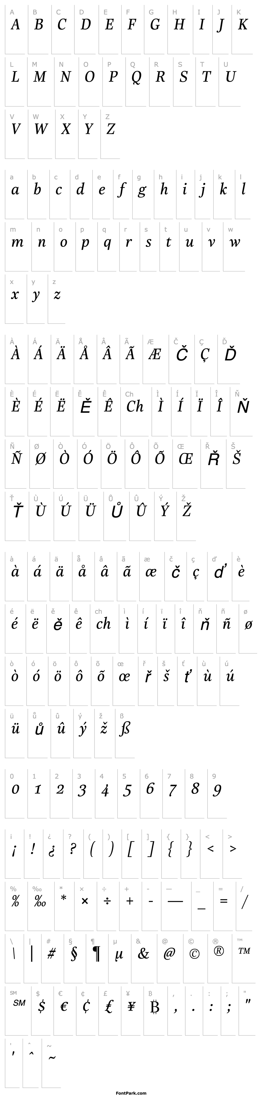 Overview Linotype Really Medium Italic