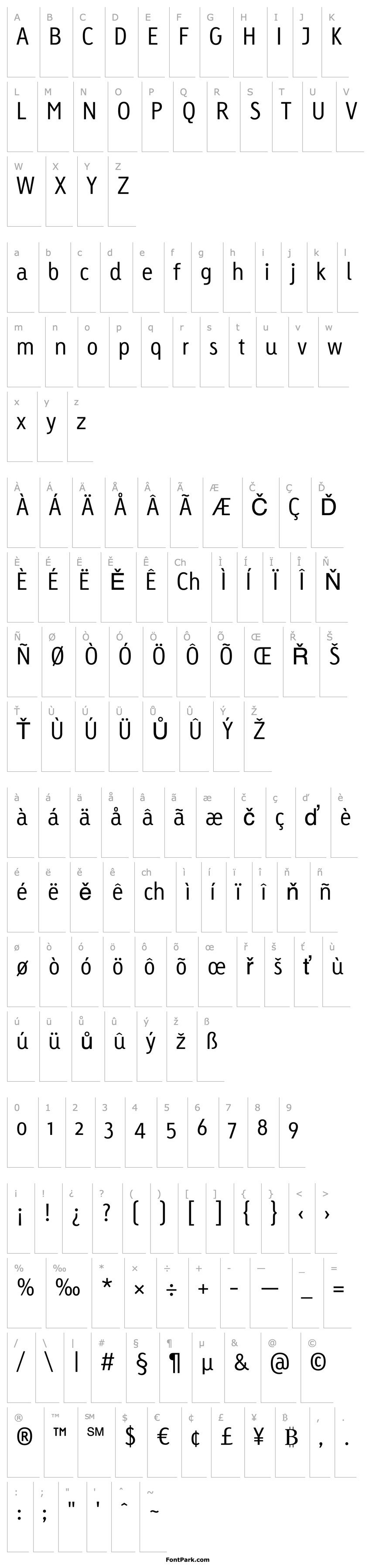 Overview Linotype Tetria Light