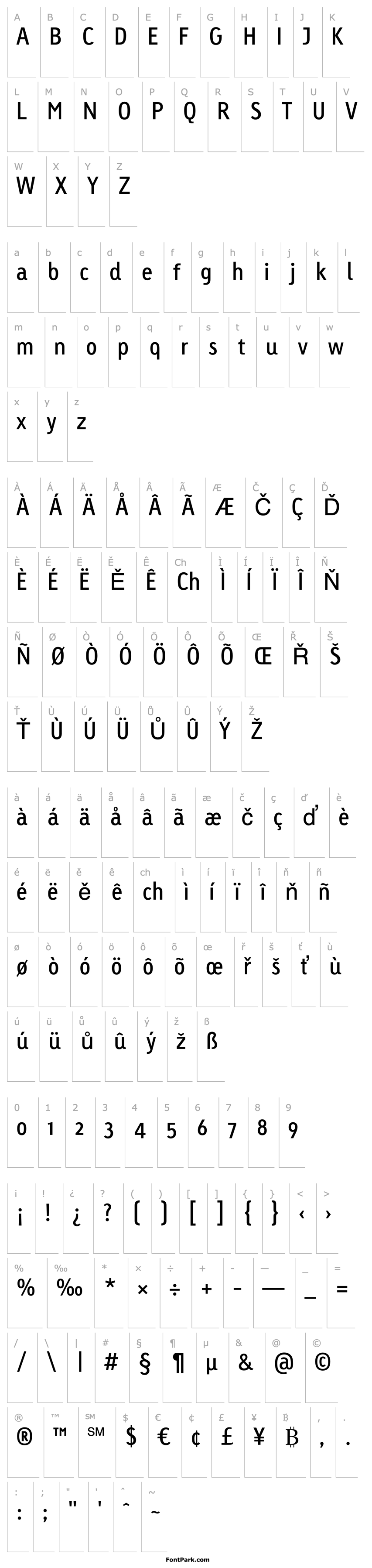 Overview Linotype Tetria Regular