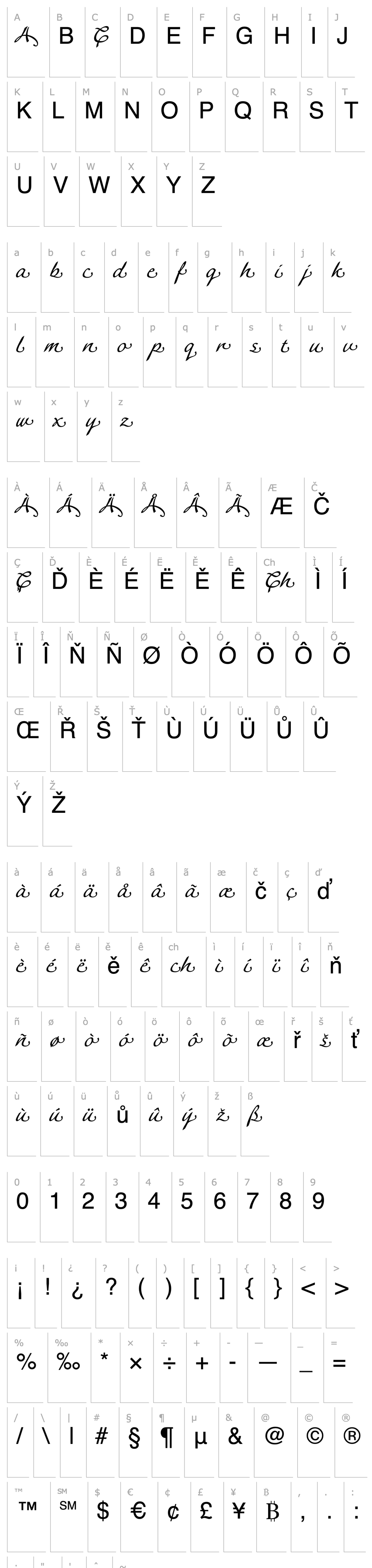 Overview LinotypeAgogo SwashThree