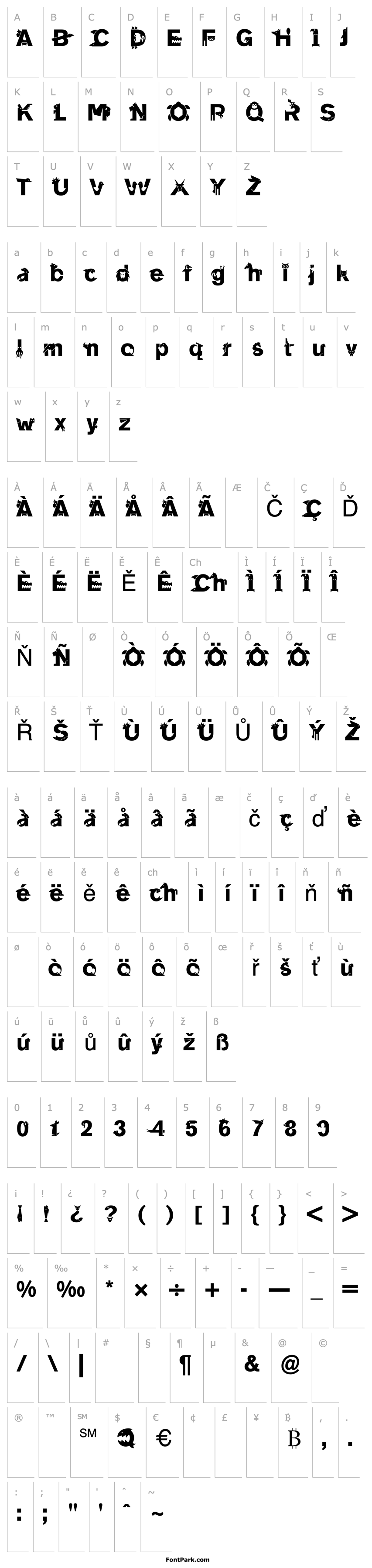 Přehled LinotypeAnimalia