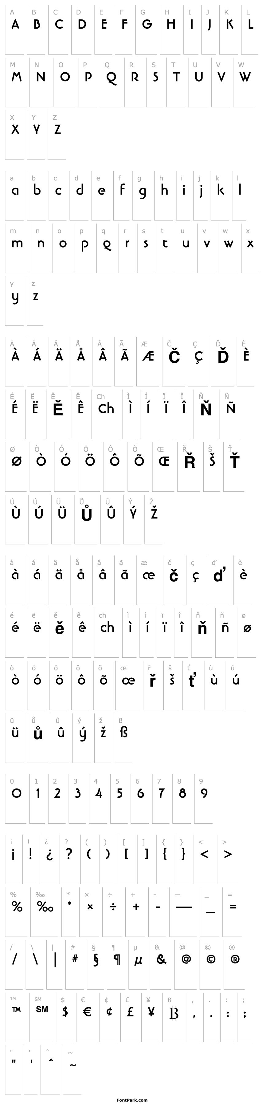 Overview LinotypeBanjoman Bold