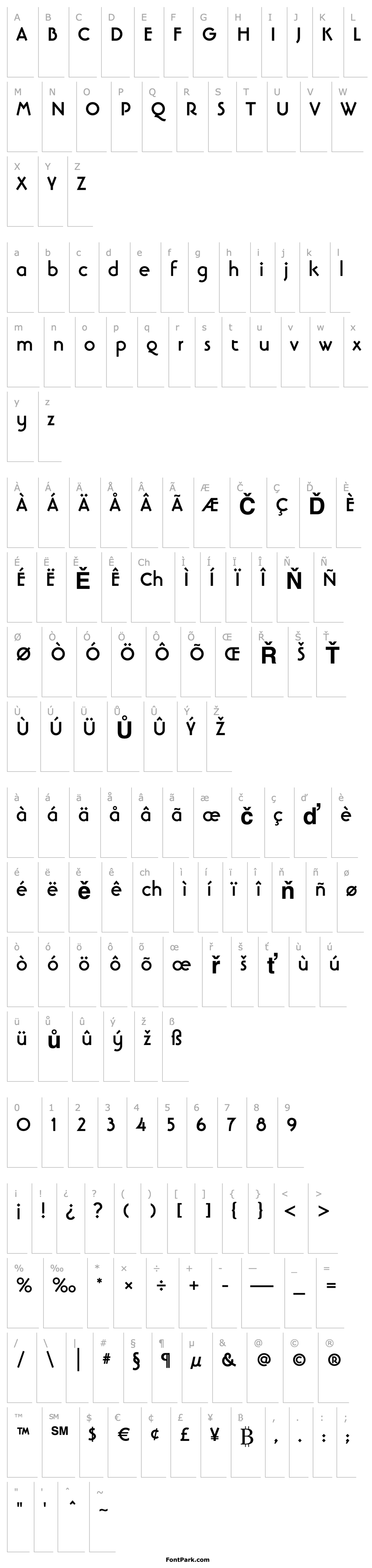 Overview LinotypeBanjomanText Bold