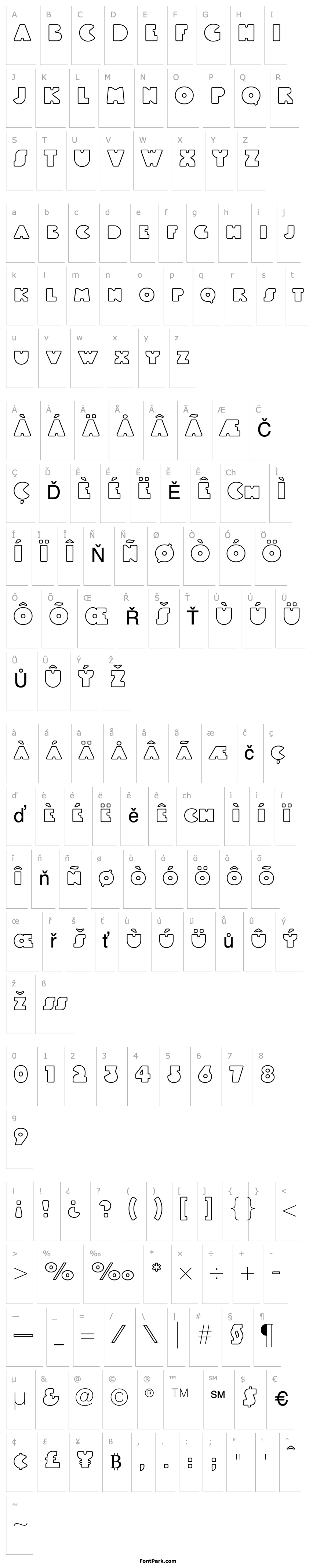 Overview LinotypeBlackWhiteOutline