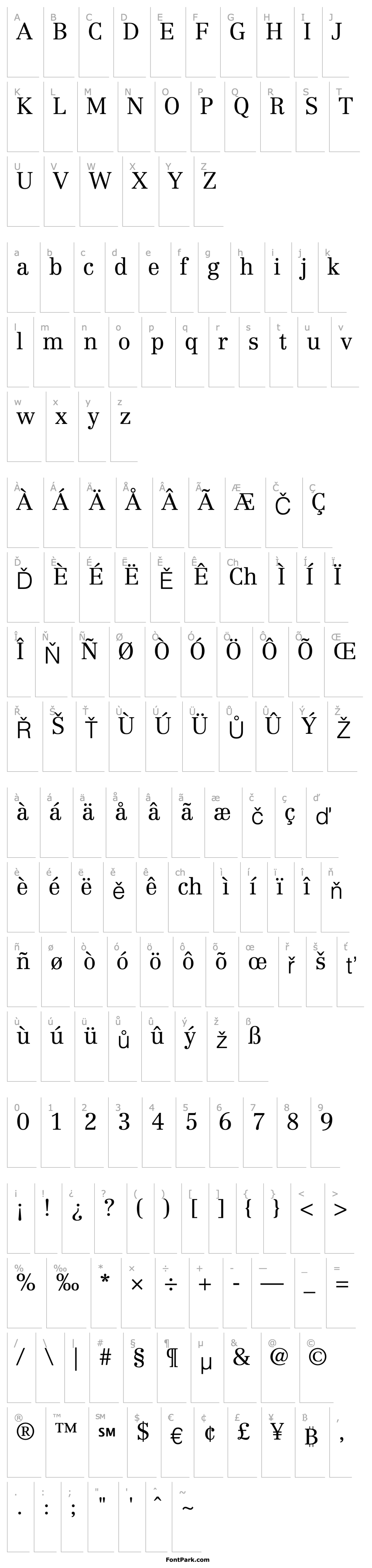 Overview LinotypeCentennial45-Light