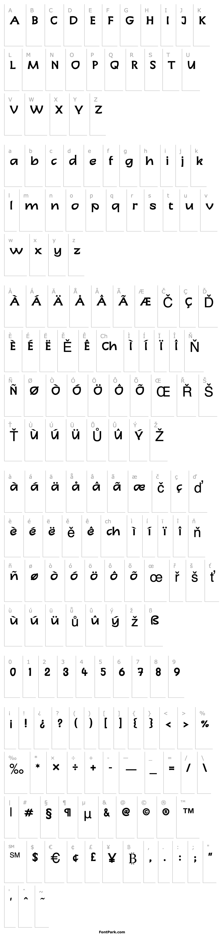 Overview LinotypeCharon-SemiBold