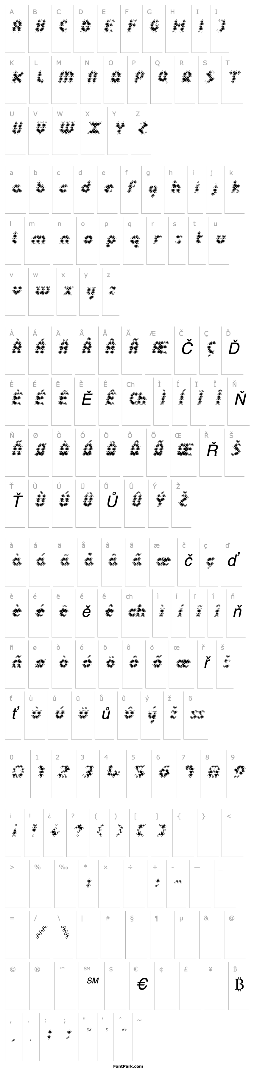 Přehled LinotypeDot Oblique