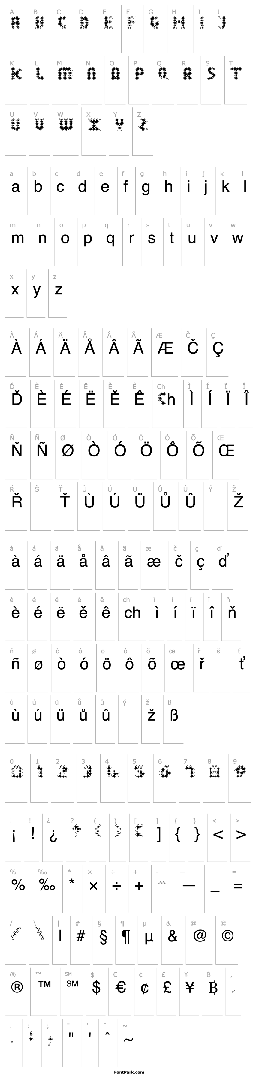 Overview LinotypeDot-Regular