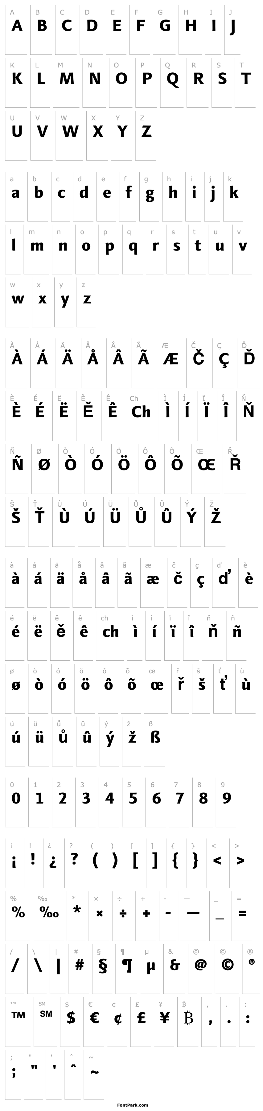 Overview LinotypeFinnegan ExtraBold