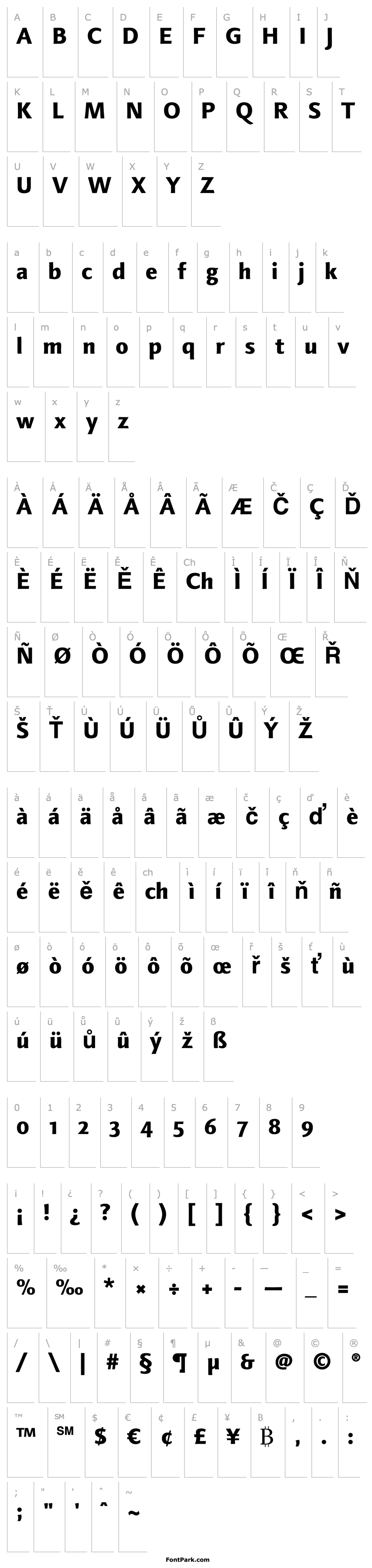 Overview LinotypeFinneganOsF ExtraBold