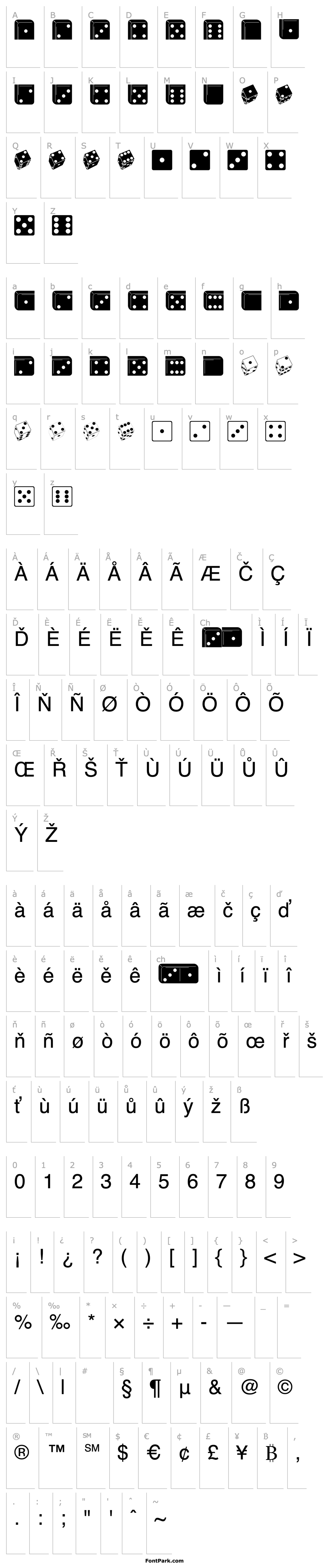 Overview LinotypeGamePiDiceDominoes