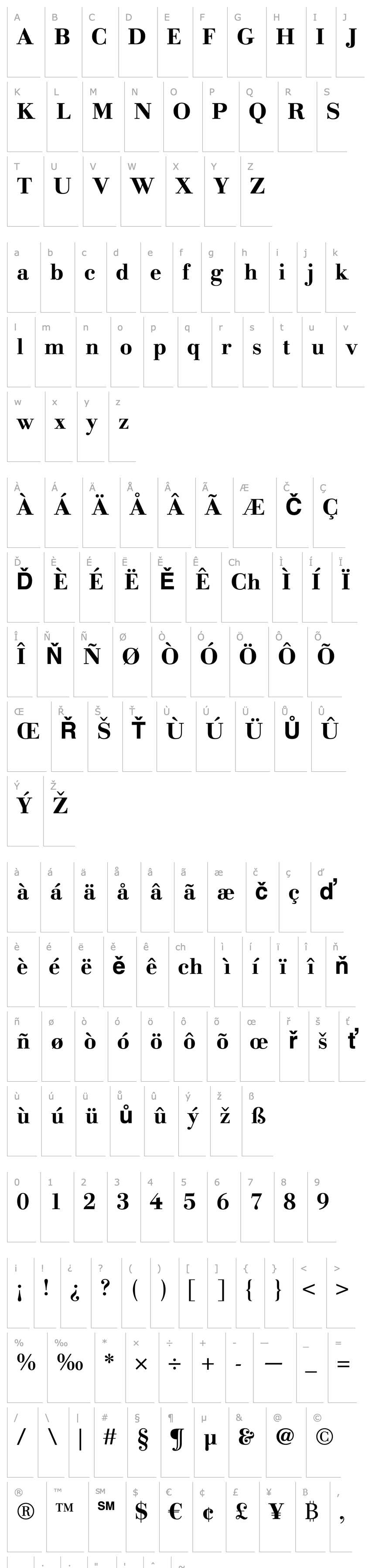 Overview LinotypeGianotten Bold