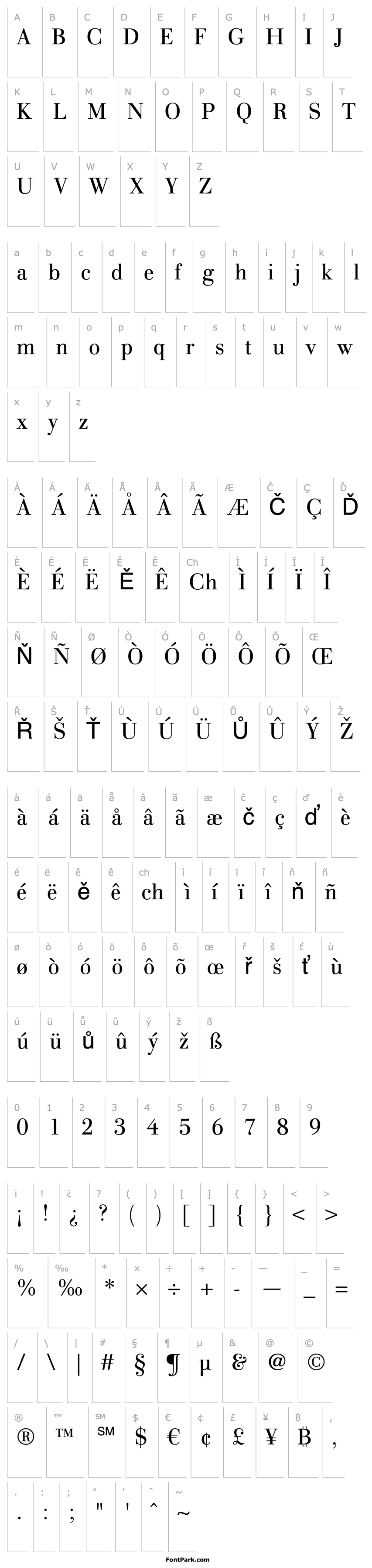 Overview LinotypeGianotten Light