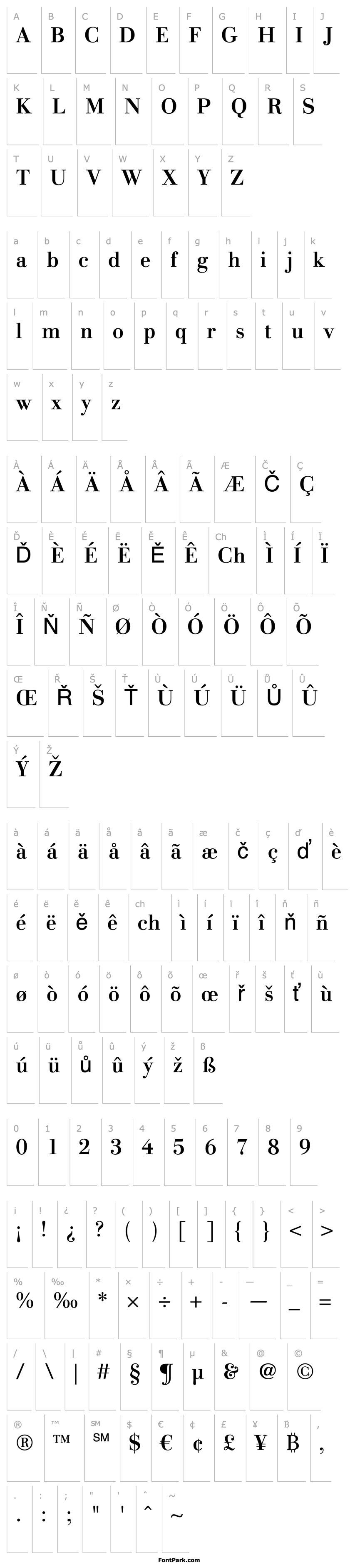 Overview LinotypeGianotten Medium