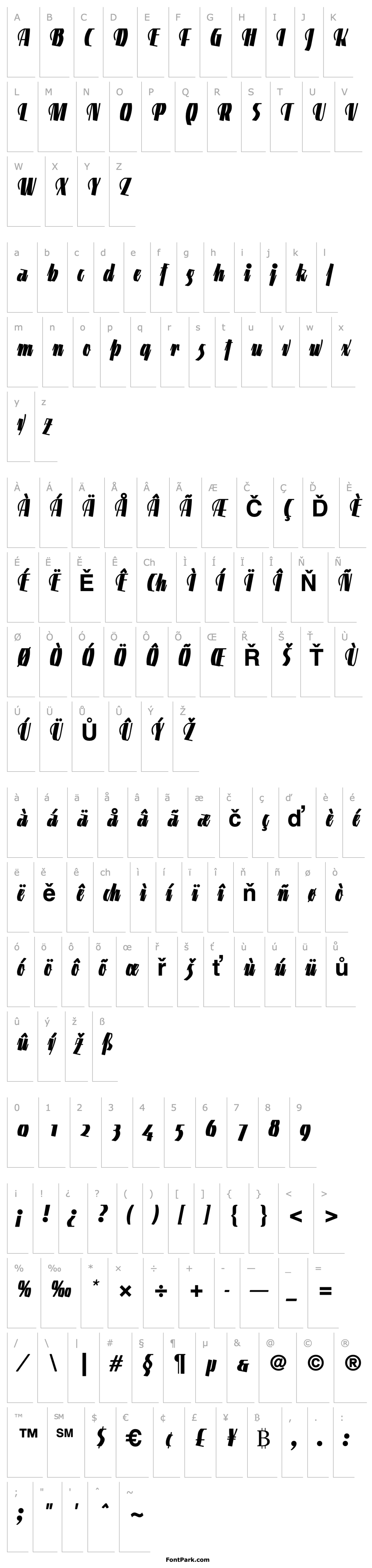 Přehled LinotypeGneisenauette BlkAlt