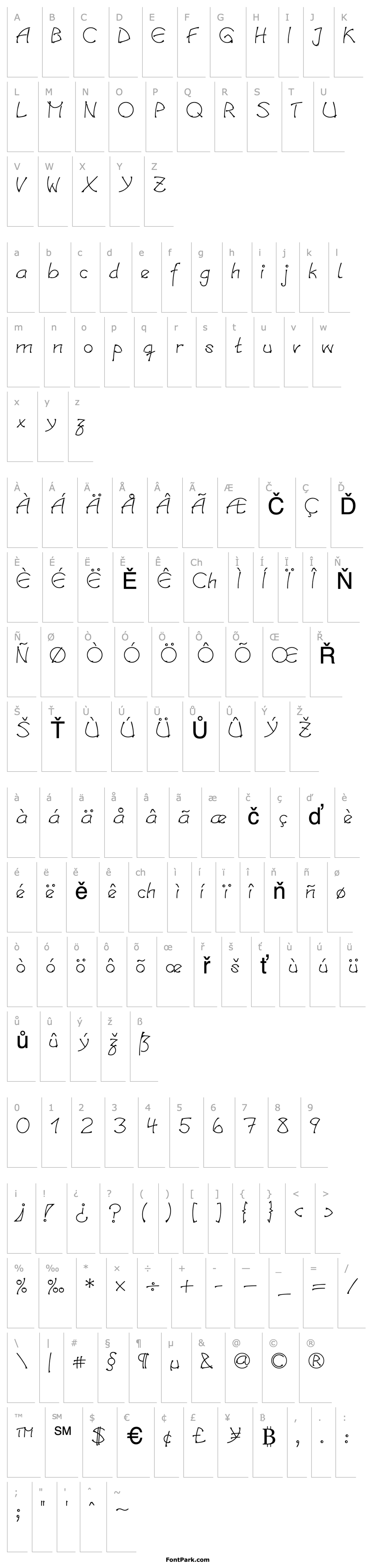 Overview LinotypeSalamander Medium