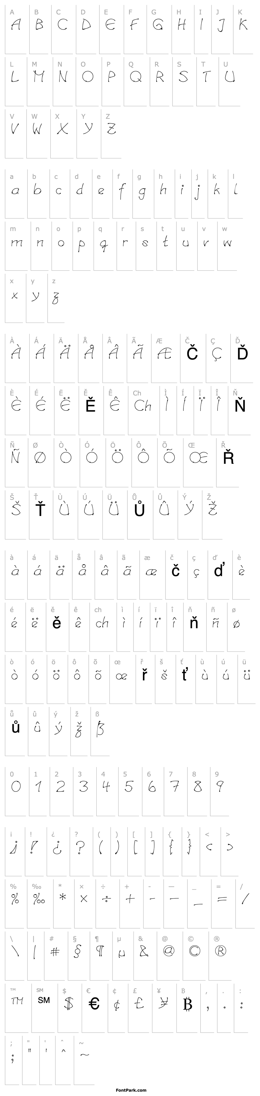 Overview LinotypeSalamander Regular