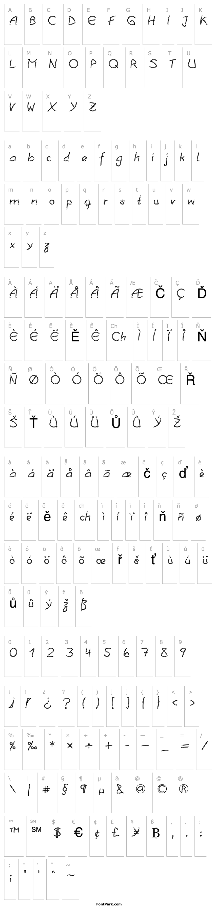 Přehled LinotypeSalamanderDbl Medium