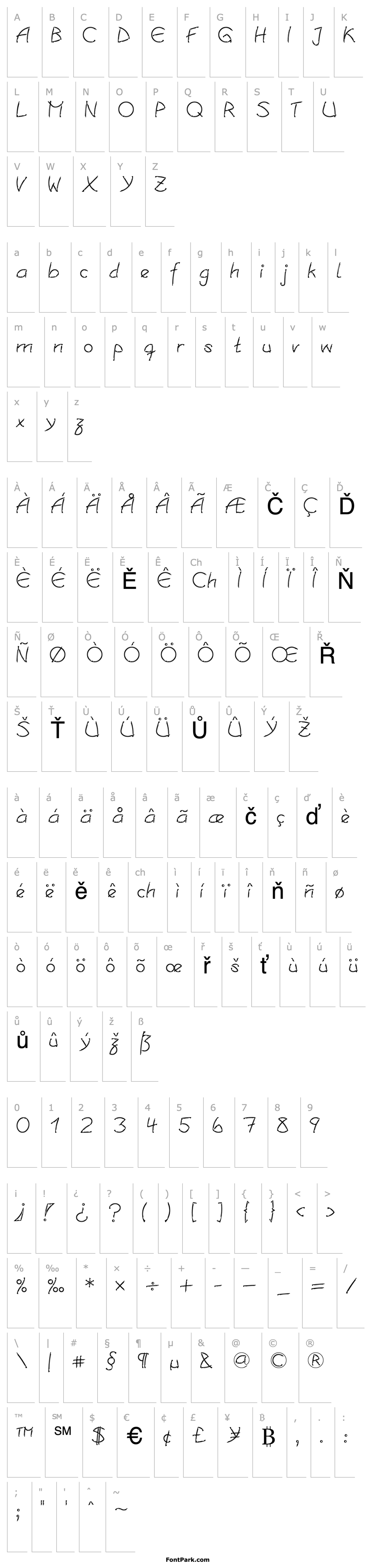 Přehled LinotypeSalamanderDbl Regular