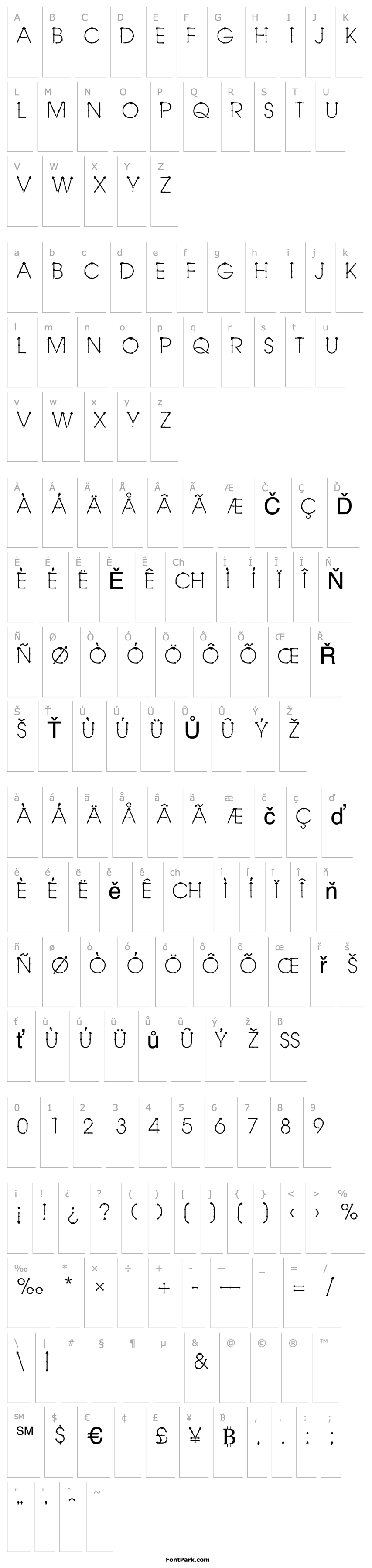 Přehled LinotypeSchachtelhalm