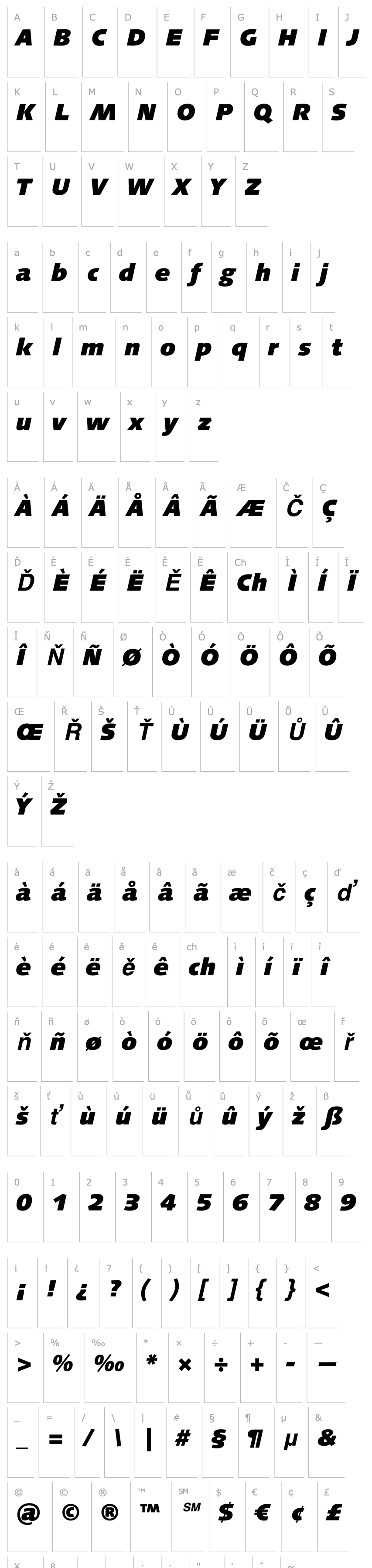 Overview LinotypeSyntax-BlackItalic