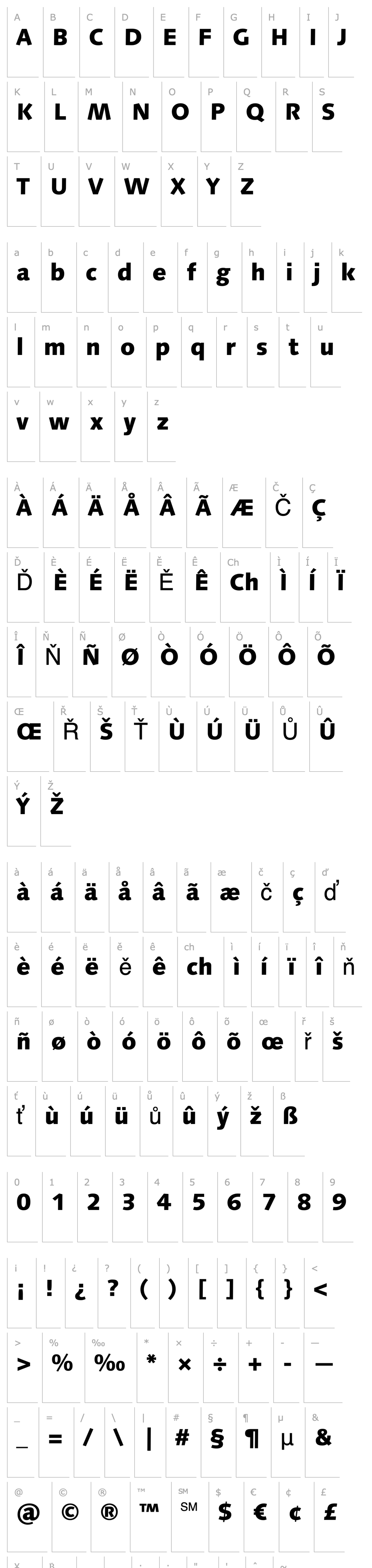 Přehled LinotypeSyntax-Heavy