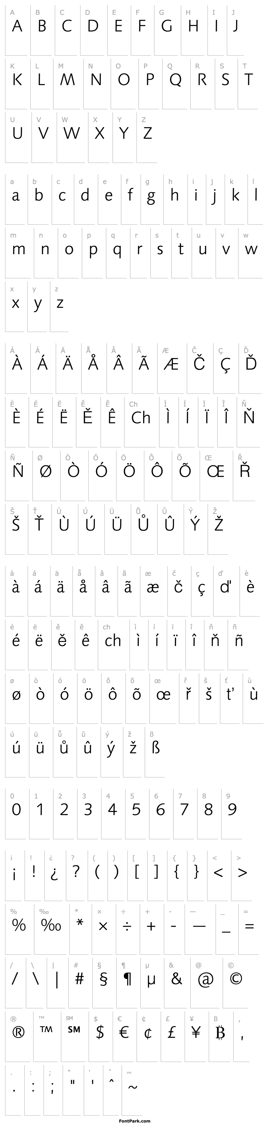 Přehled LinotypeSyntax-Light