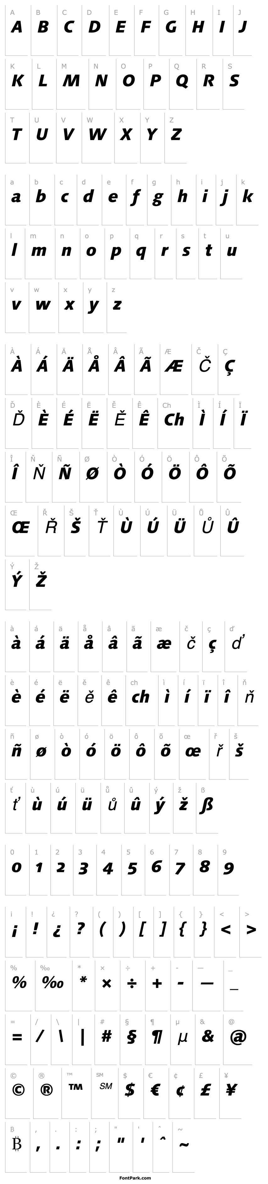 Přehled LinotypeSyntaxOsF-HeavyIt