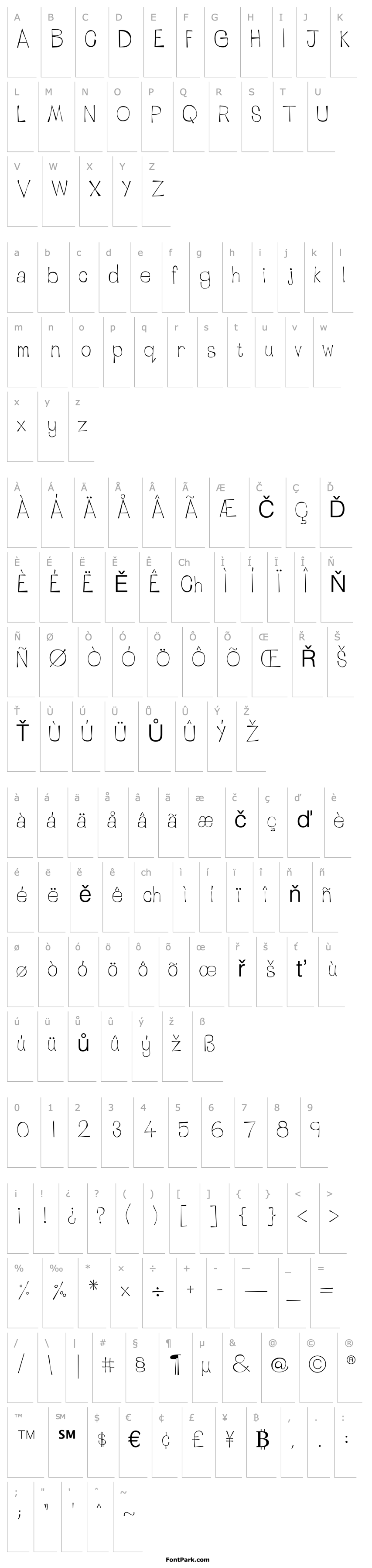 Overview LinotypeTapeside Light