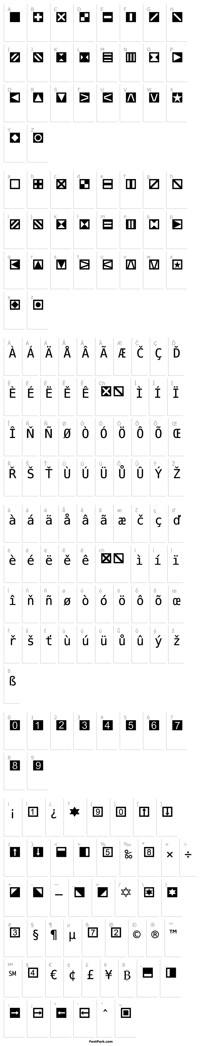 Přehled LinotypeTapestry-Quadrate