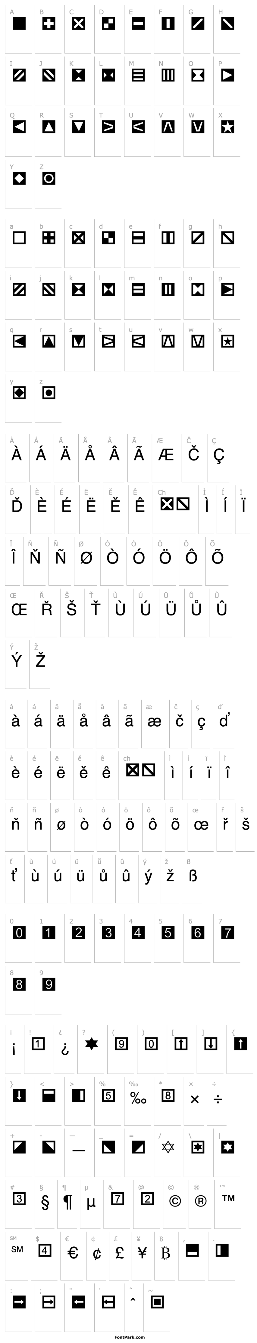 Přehled LinotypeTapestryQuadrate