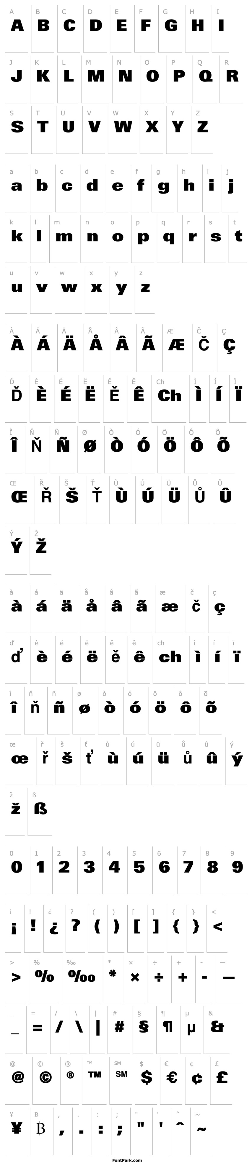 Overview LinotypeUnivers-BasicXBlack