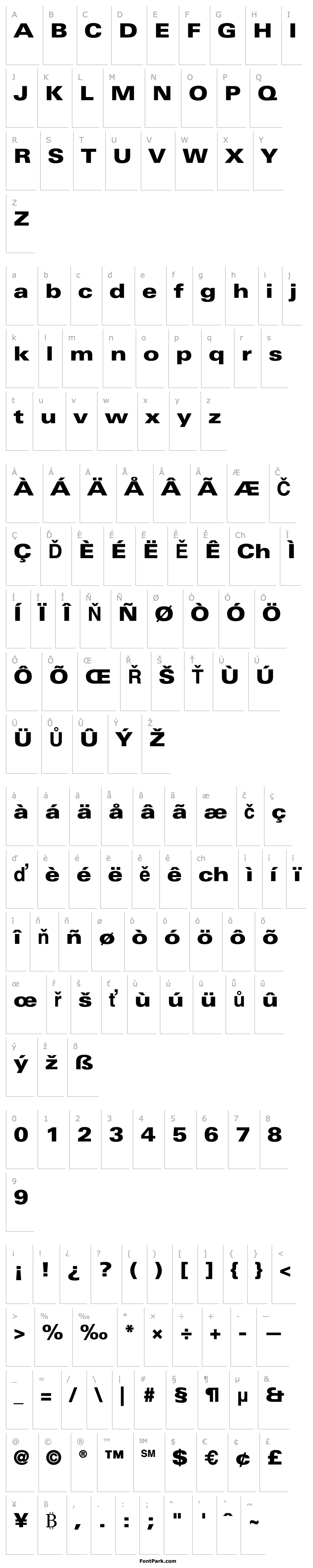 Overview LinotypeUnivers-ExtdBlack