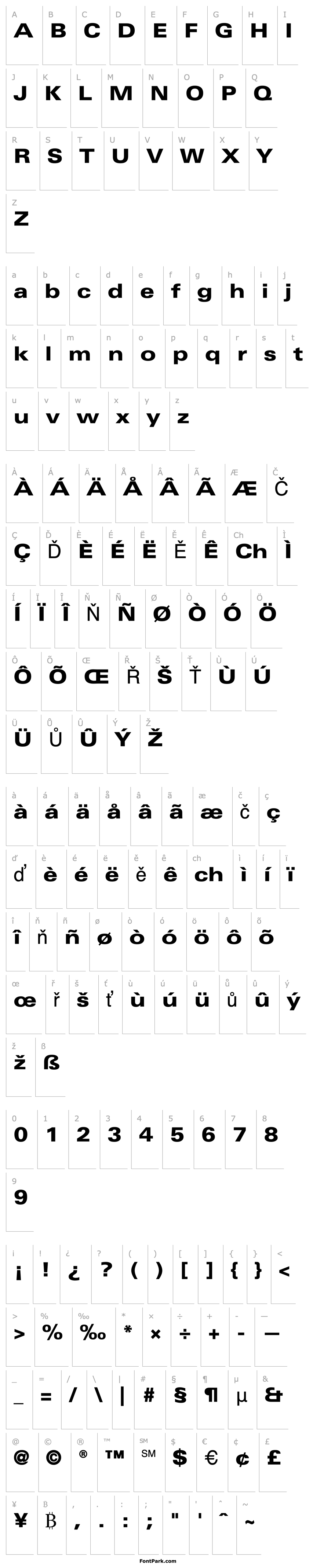 Overview LinotypeUnivers-ExtdHeavy