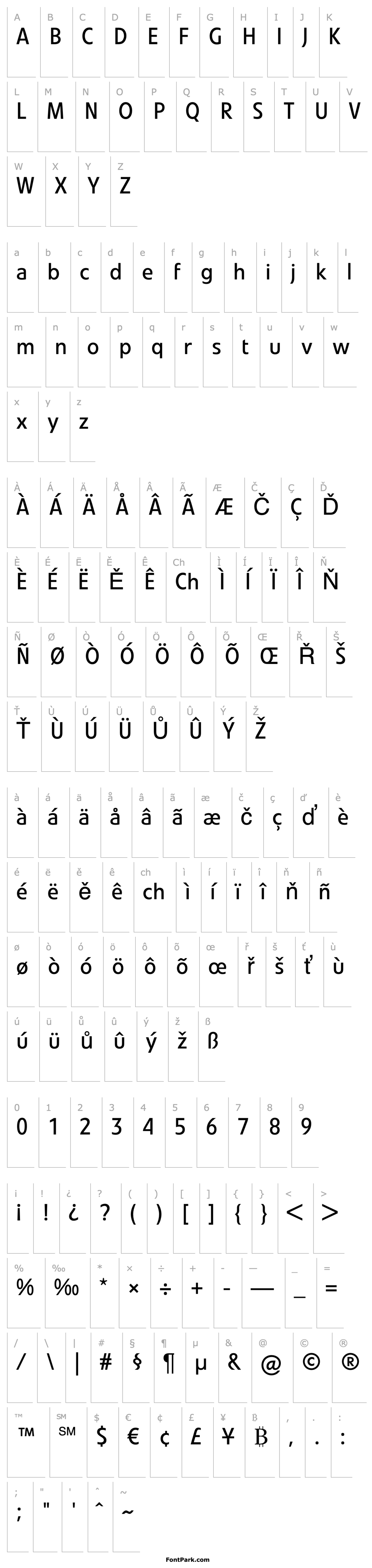 Overview LinotypeVeto Regular