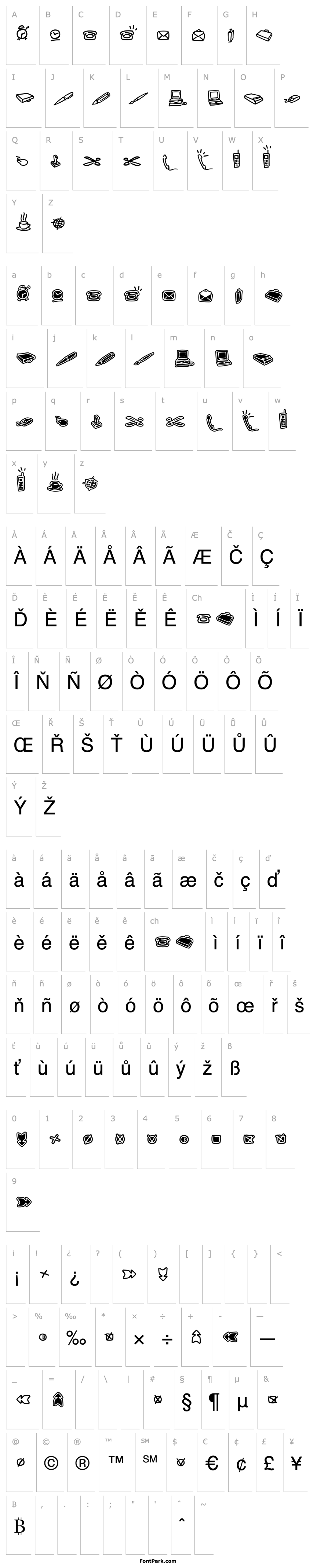 Overview LinotypeZigibacks One