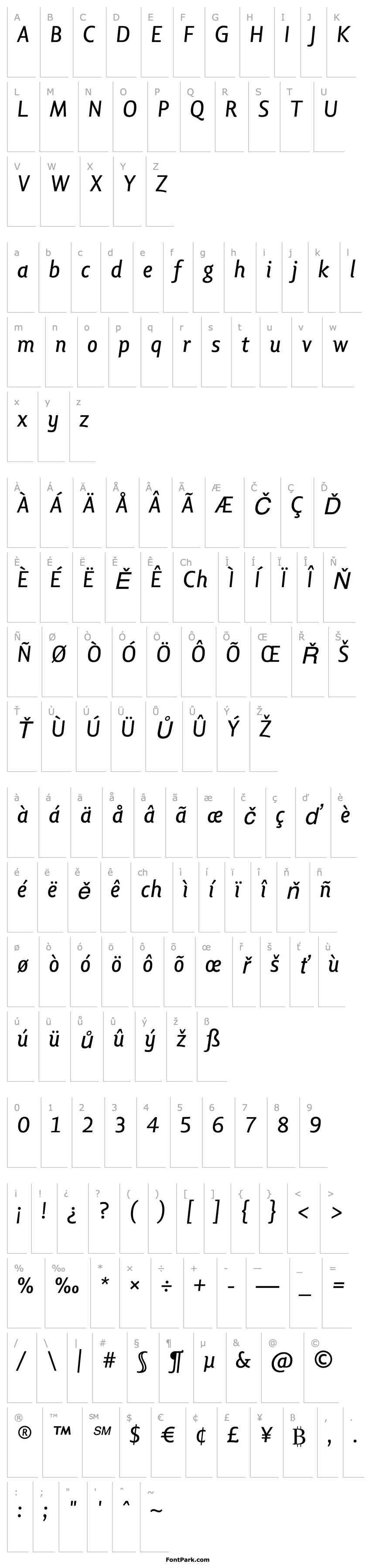 Přehled LisboaLF-Italic