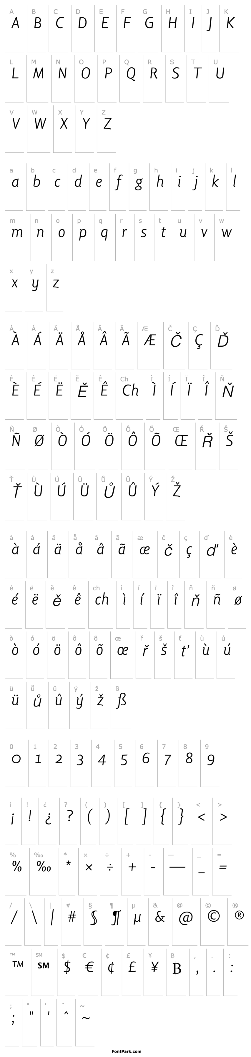 Přehled LisboaOSFLight-Italic