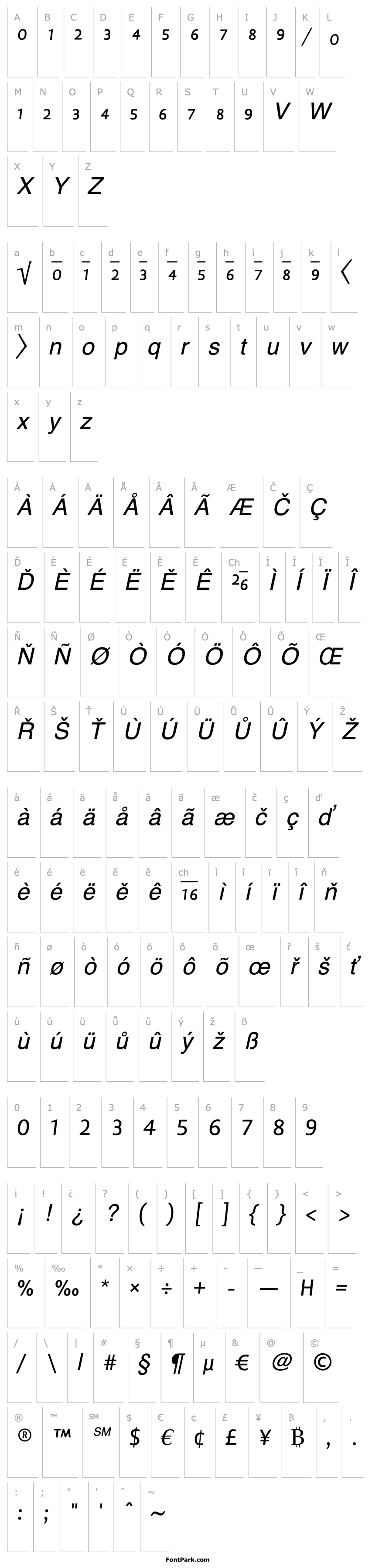 Overview LisboaSansExpert-Italic