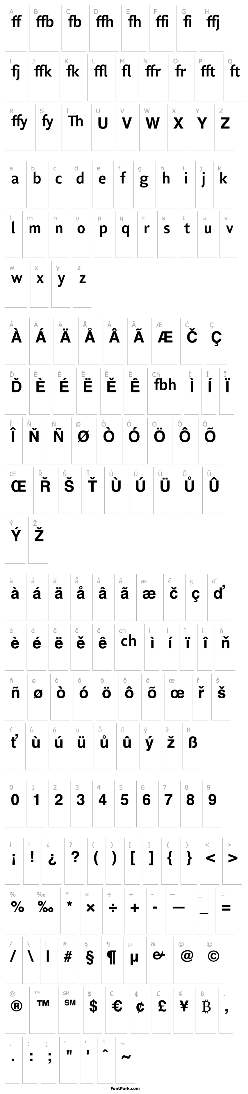 Přehled LisboaSansLigatures-Bold