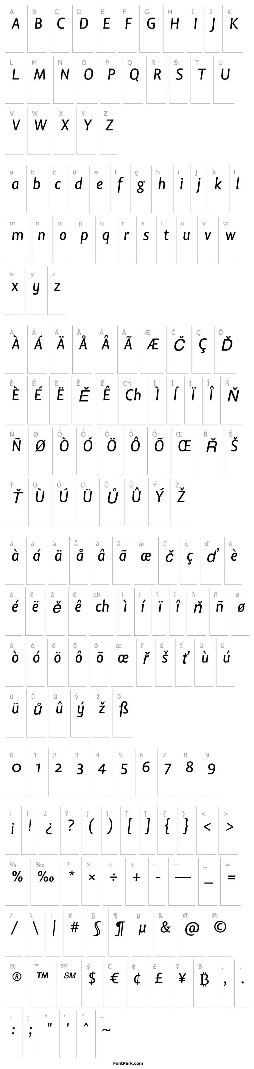 Overview LisboaSansOSF-Italic