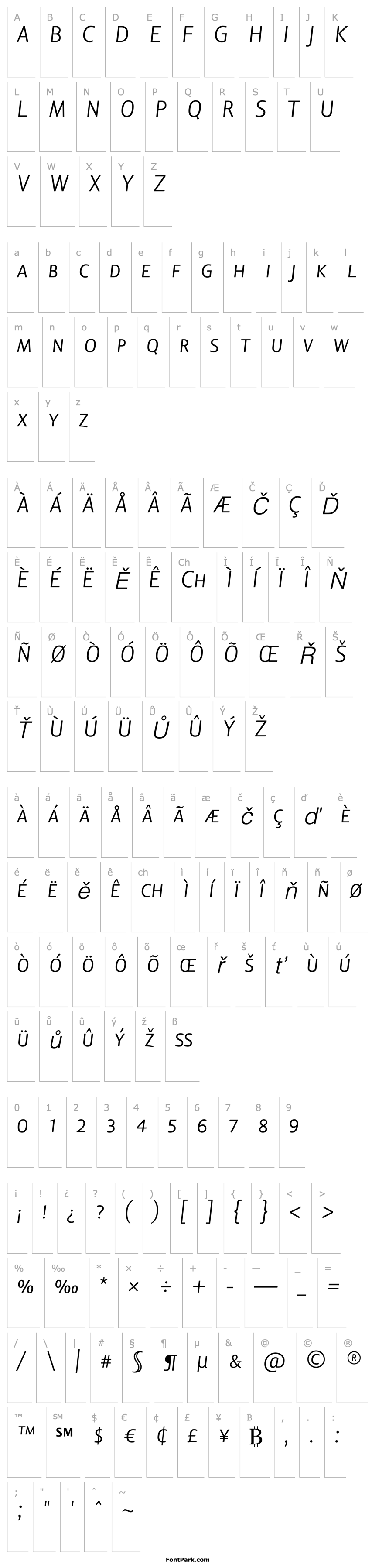 Přehled LisboaSansSCLight-Italic